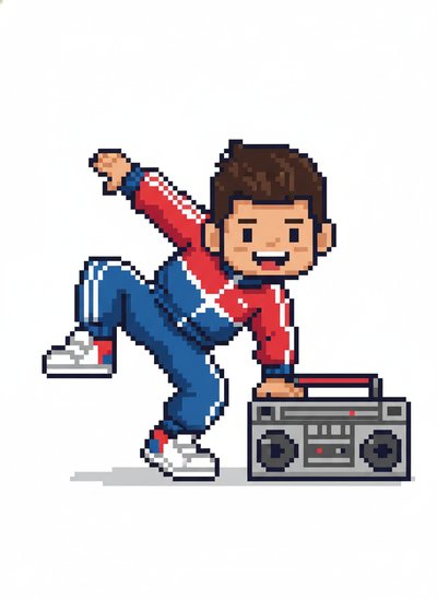 Andrew's Breakdancing Adventure 🎶 - Pixel Art