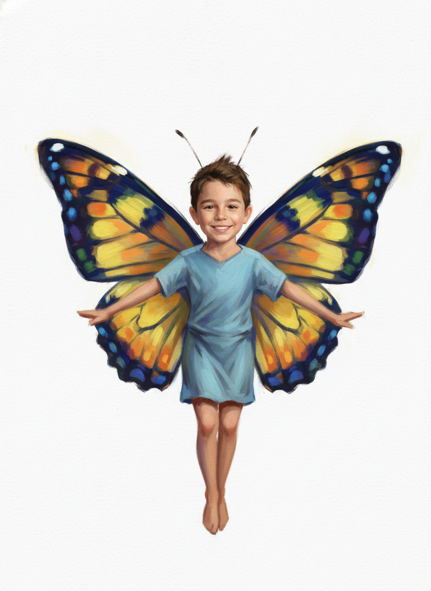 Andrew the Flutterby - Impressionist Painting