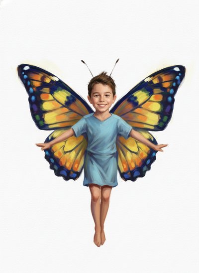 Andrew's Butterfly Adventure 🦋 - Impressionist Painting