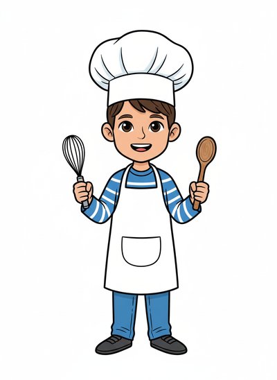 My Wee Chef Andrew 🇸🇨 - Classic Coloring Book