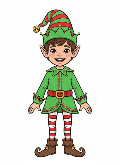 My Wee Elf Andrew 🎄 - Classic Coloring Book