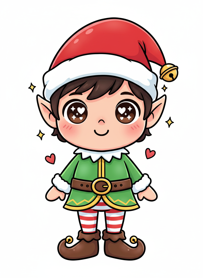 Andrew the Jolly Elf - Kawaii Cute