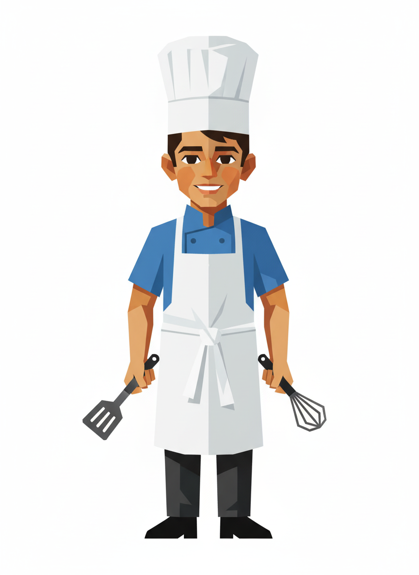 Andrew the Culinary Whiz - Cubist Painting