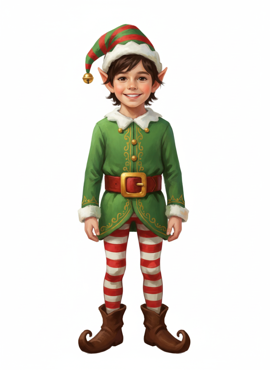 Andrew the Jolly Elf - Impressionist Painting