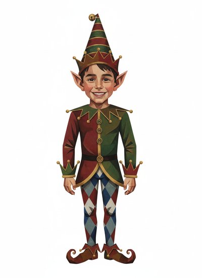 My Wee Elf Andrew 🎄 - Cubist Painting