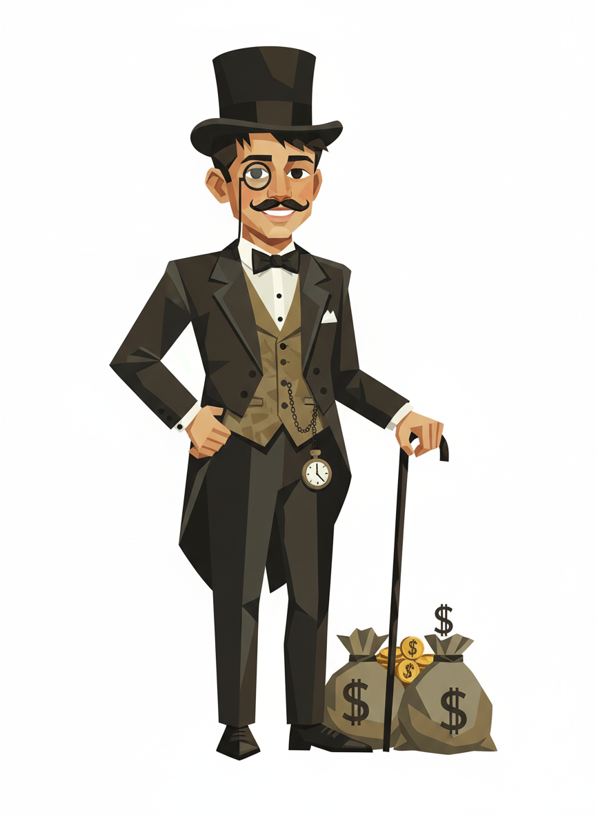 Andrew the Dapper Millionaire - Cubist Painting