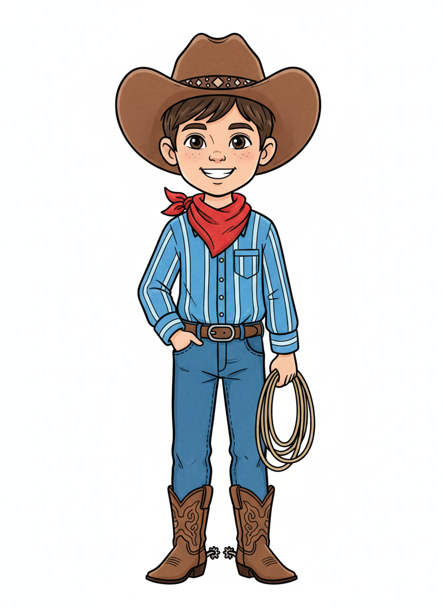 Andrew the Rodeo Star - Classic Coloring Book
