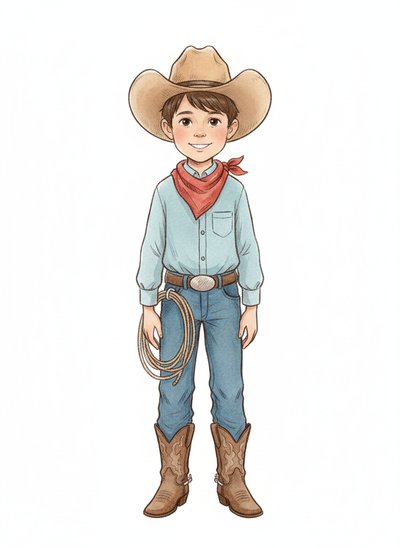 My Wee Lad's Cowboy Adventure - Gentle Pencil