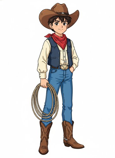 My Wee Lad's Cowboy Adventure - Classic Anime