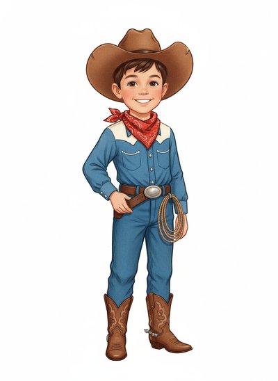 My Wee Lad's Cowboy Adventure - Vintage Storybook
