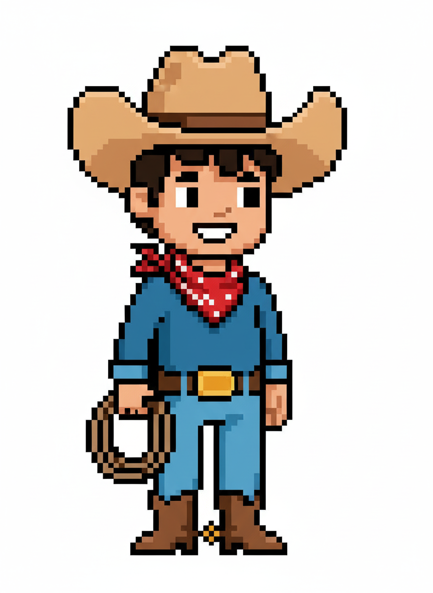 Andrew the Rodeo Star - Pixel Art