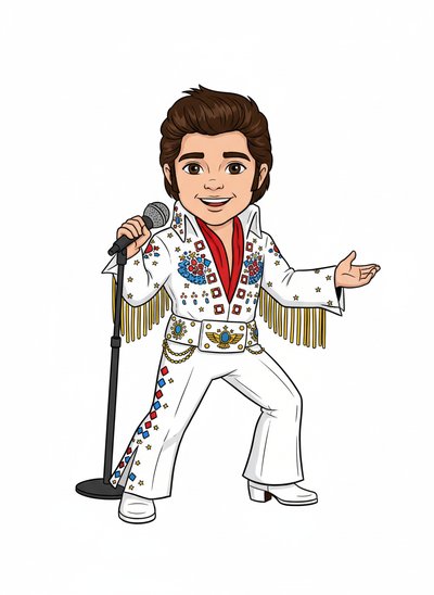 Andrew's Rockin' Elvis Dreams 🎸 - Classic Coloring Book