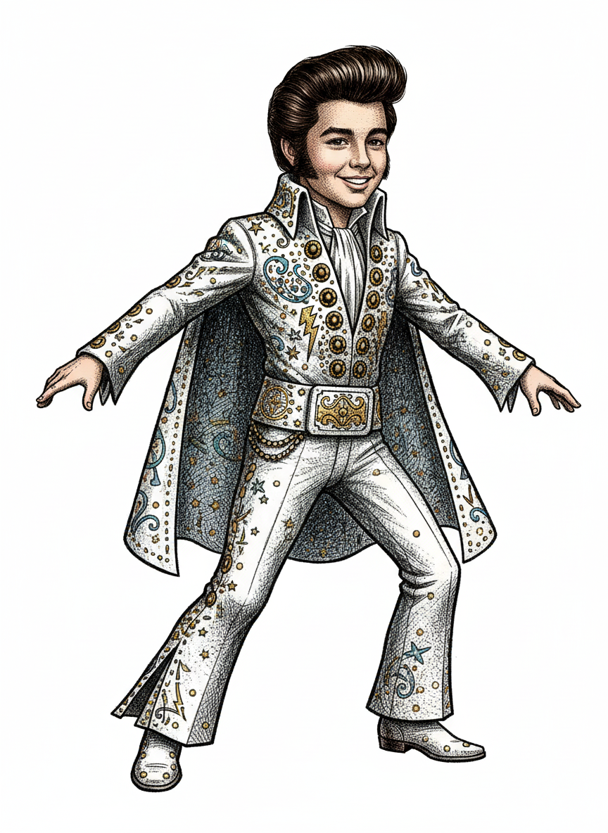 Andrew the Hip-Shakin' Star - Victorian Illustration