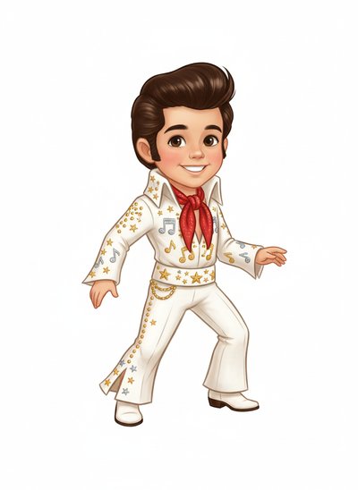 Andrew's Rockin' Elvis Dreams 🎸 - Vintage Storybook