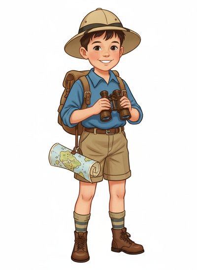 Andrew's Explorer Adventures - Vintage Storybook