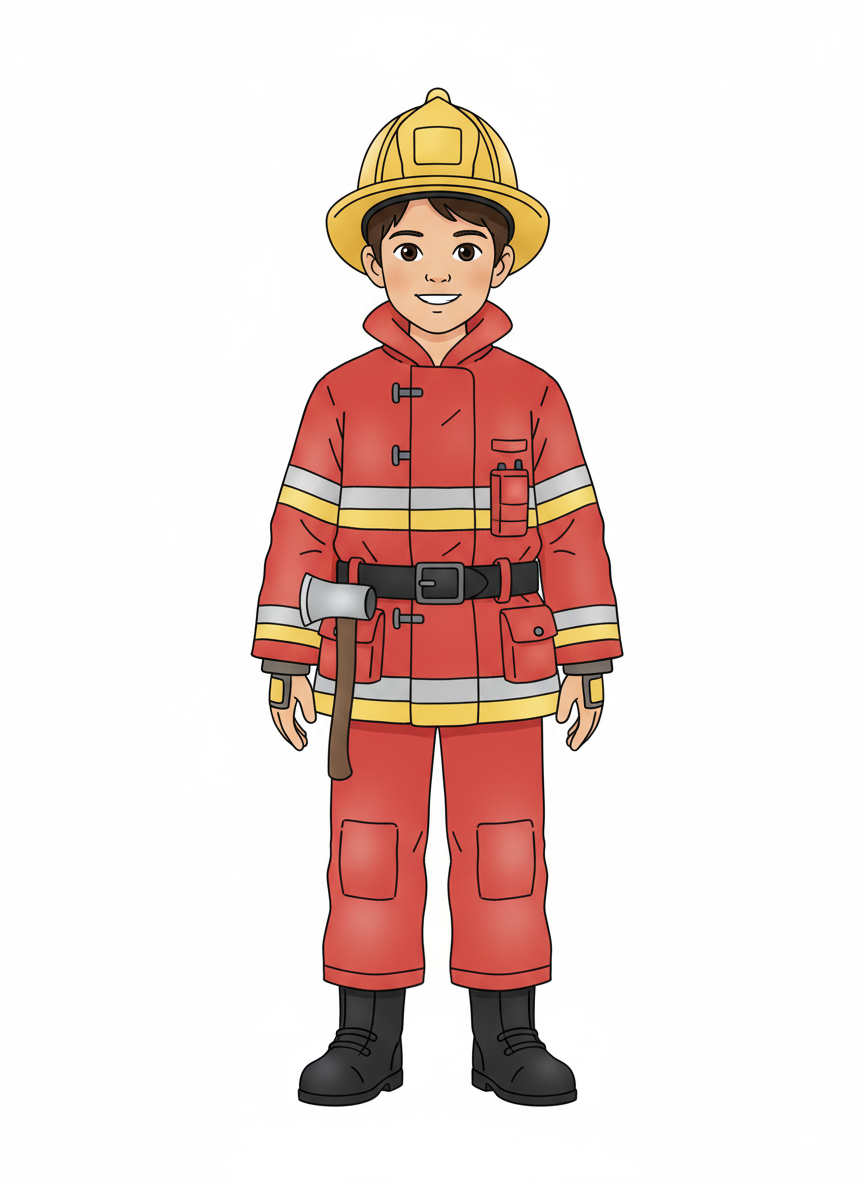 Brave Andrew the Firefighter - Minimalist