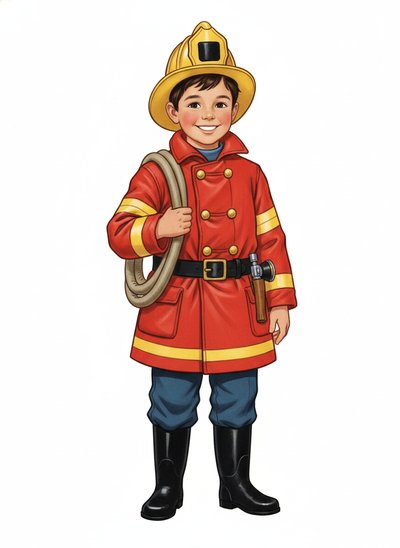 Andrew's Firefighting Adventures 🚒 - Vintage Storybook