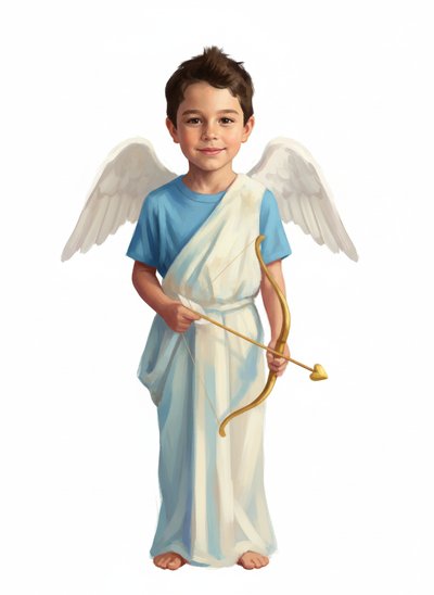 My Wee Cupid Andrew 🎯 - Impressionist Painting