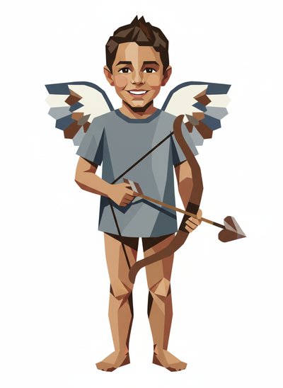 My Wee Cupid Andrew 🎯 - Cubist Painting