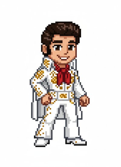 Andrew's Rockin' Elvis Dreams 🎸 - Pixel Art