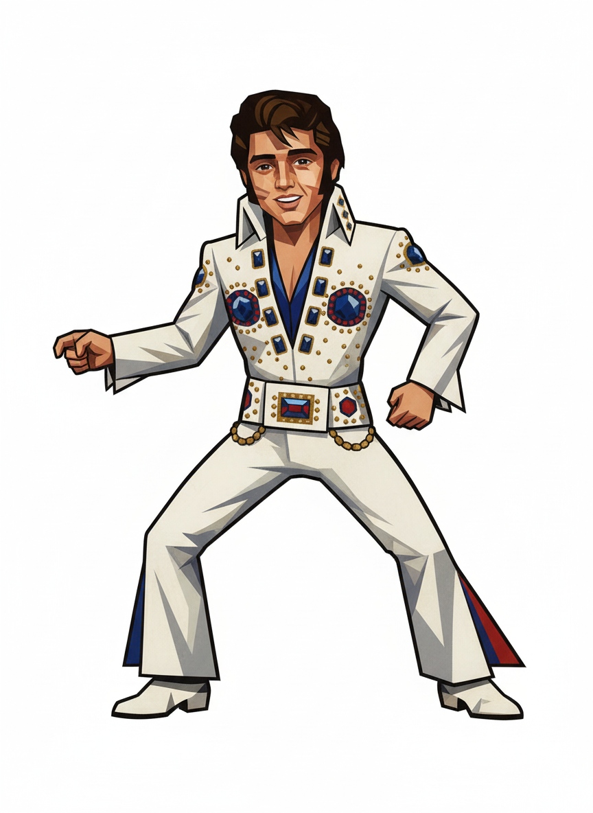 Andrew the Hip-Shakin' Star - Cubist Painting