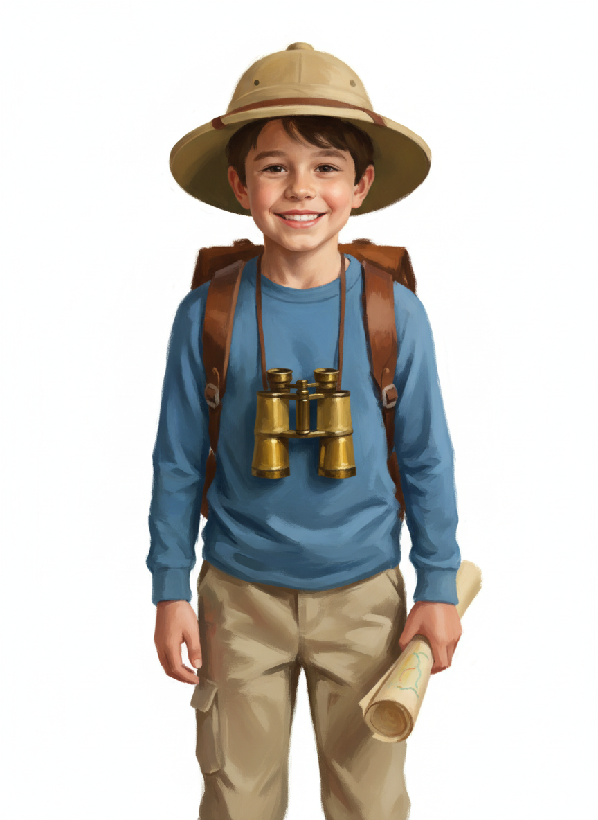 Andrew the Brave Explorer - Impressionist Painting