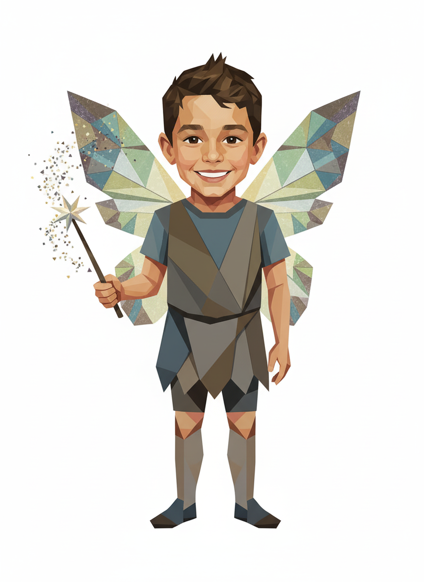 Fairy Andrew - Cubist Painting