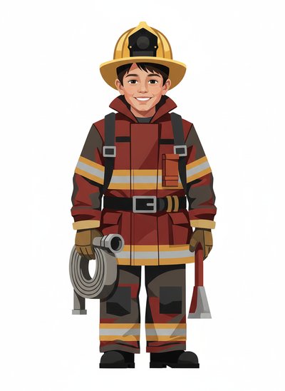 Andrew's Firefighting Adventures 🚒 - Cubist Painting