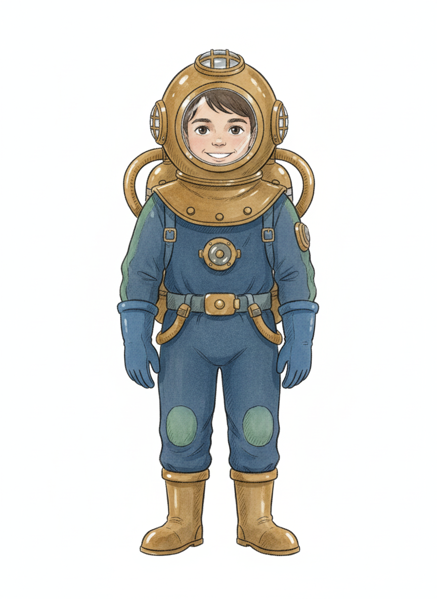 Andrew the Aqua Explorer - Gentle Pencil