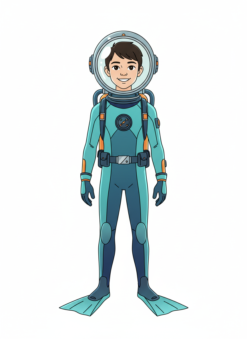 Andrew the Aqua Explorer - Minimalist