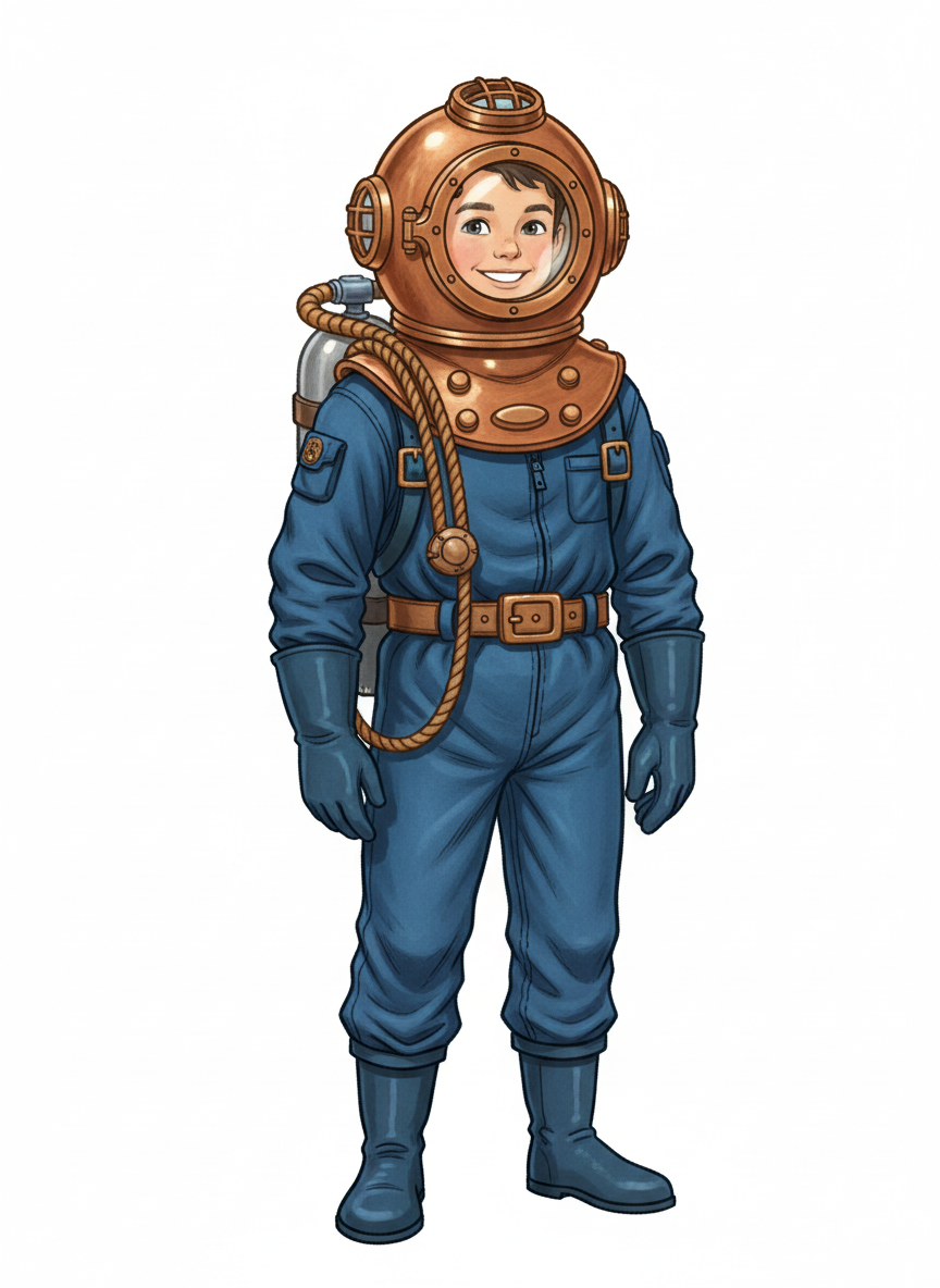 Andrew the Aqua Explorer - Vintage Storybook