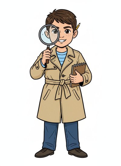 Andrew's Detective Dreams 🕵️‍♂️ - Classic Coloring Book