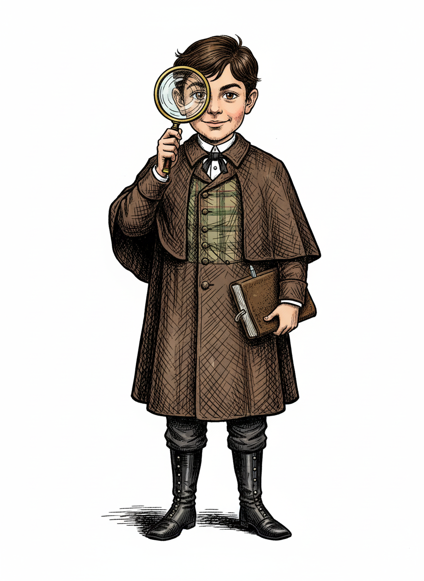 Andrew the Sleuth - Victorian Illustration