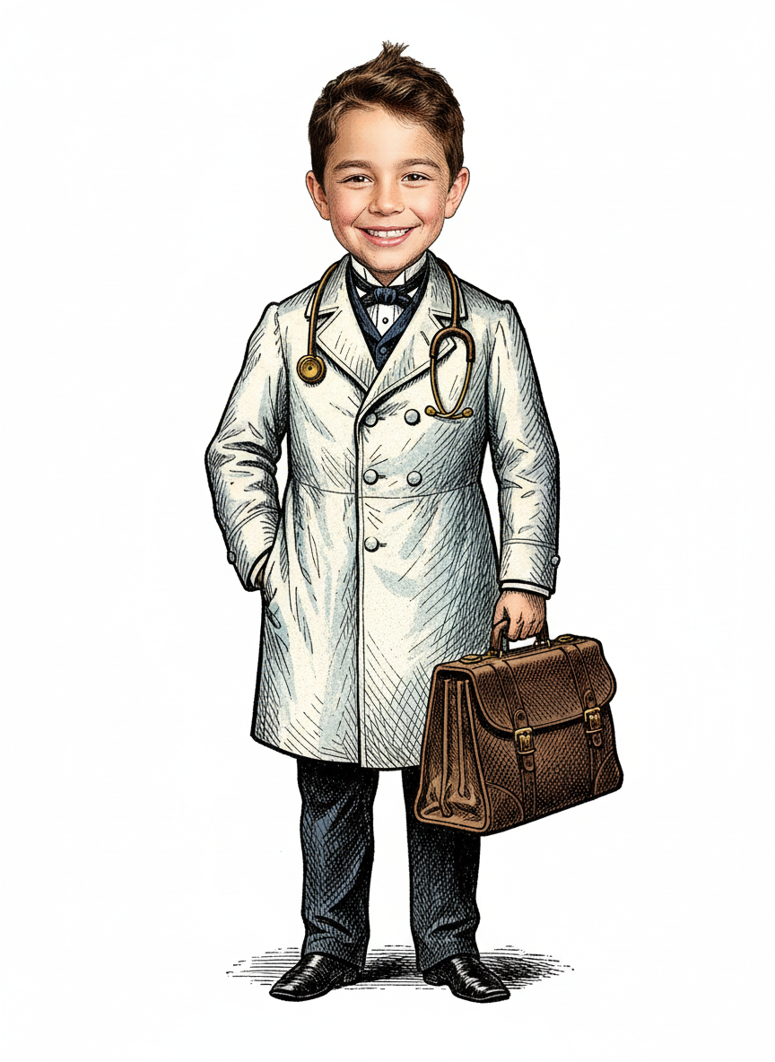 Dr. Andrew the Healer - Victorian Illustration