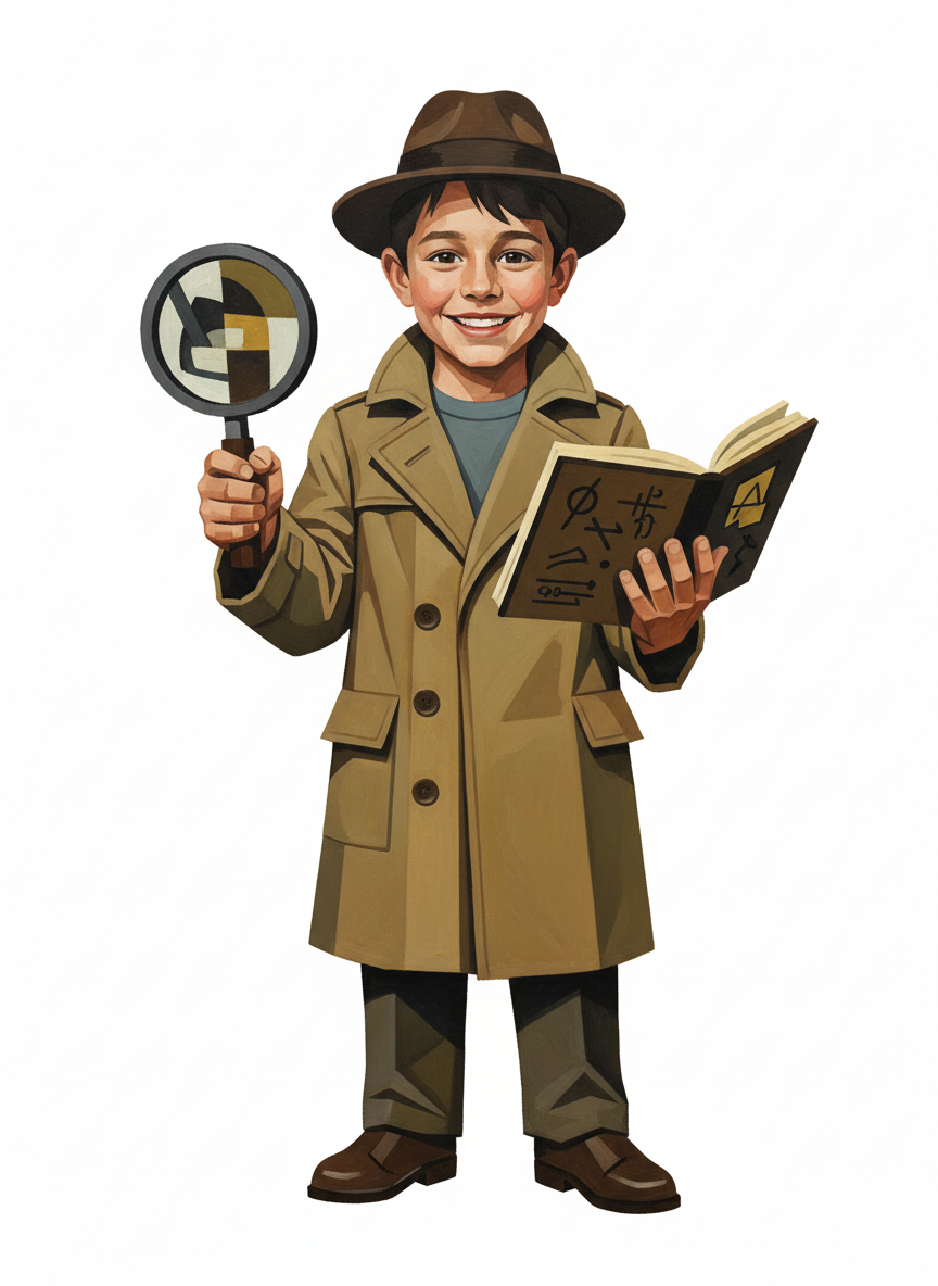 Andrew the Sleuth - Cubist Painting