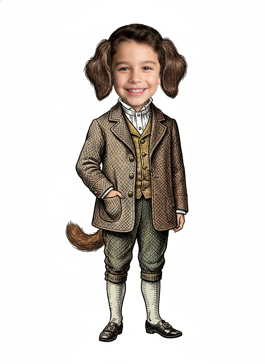 Andrew the Pup - Victorian Illustration