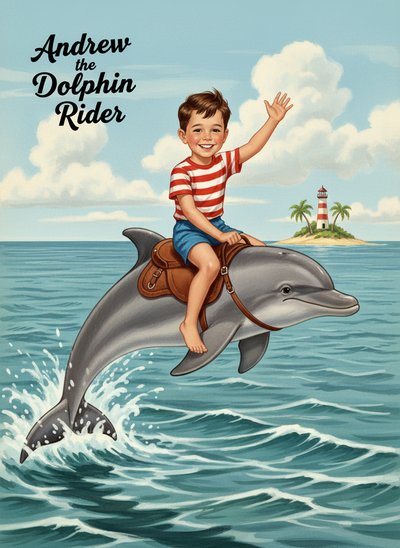 Andrew's Dolphin Adventures 🌊 - Vintage Storybook