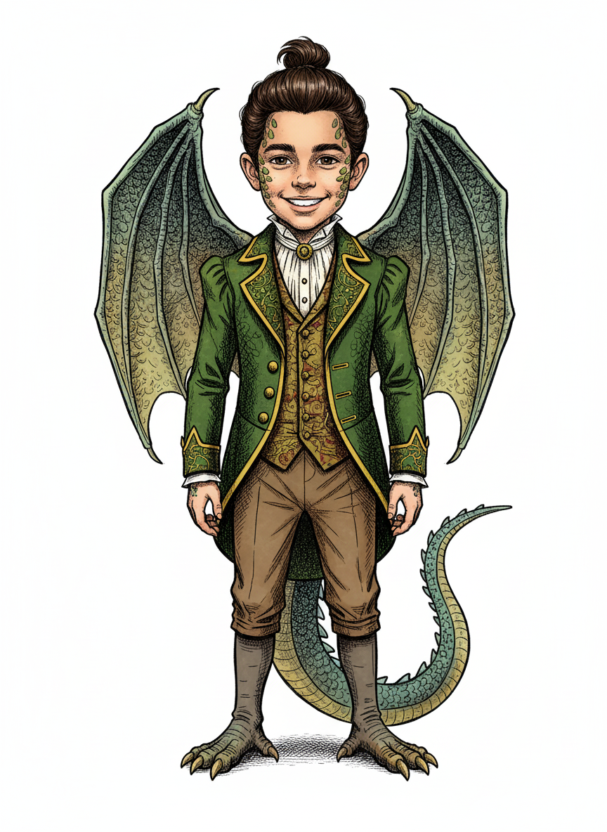 Andrew the Dragon - Victorian Illustration