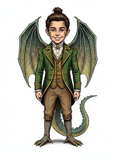 Andrew's Dragon Adventures 🌟 - Victorian Illustration