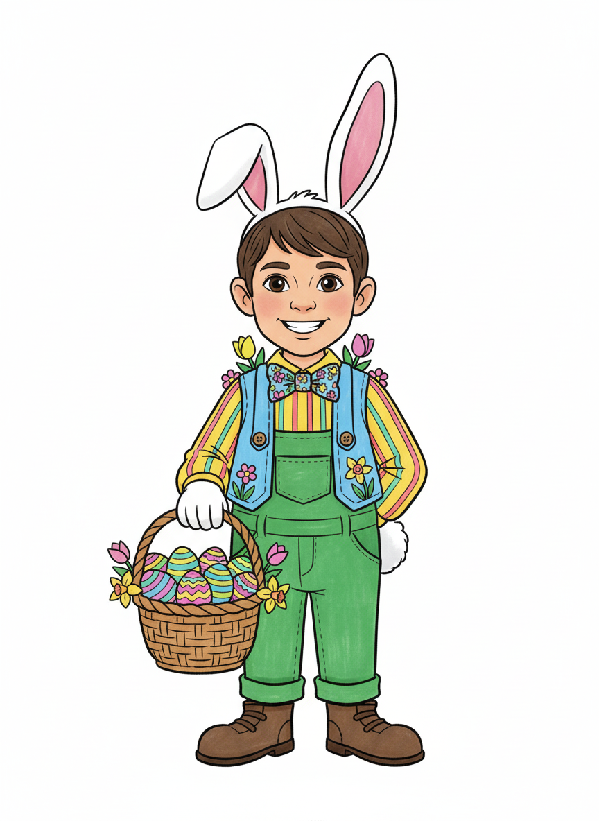 Andrew the Easter Bunny - Classic Coloring Book