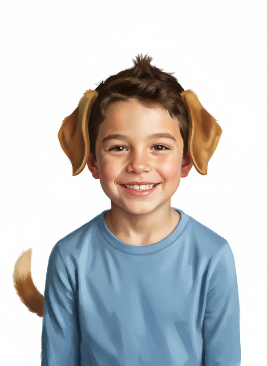 Andrew the Pup - Impressionist Painting