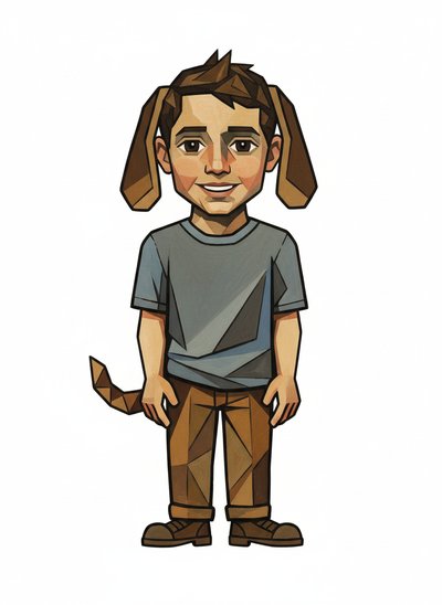 Andrew's Doggy Dreamland 🐶 - Cubist Painting