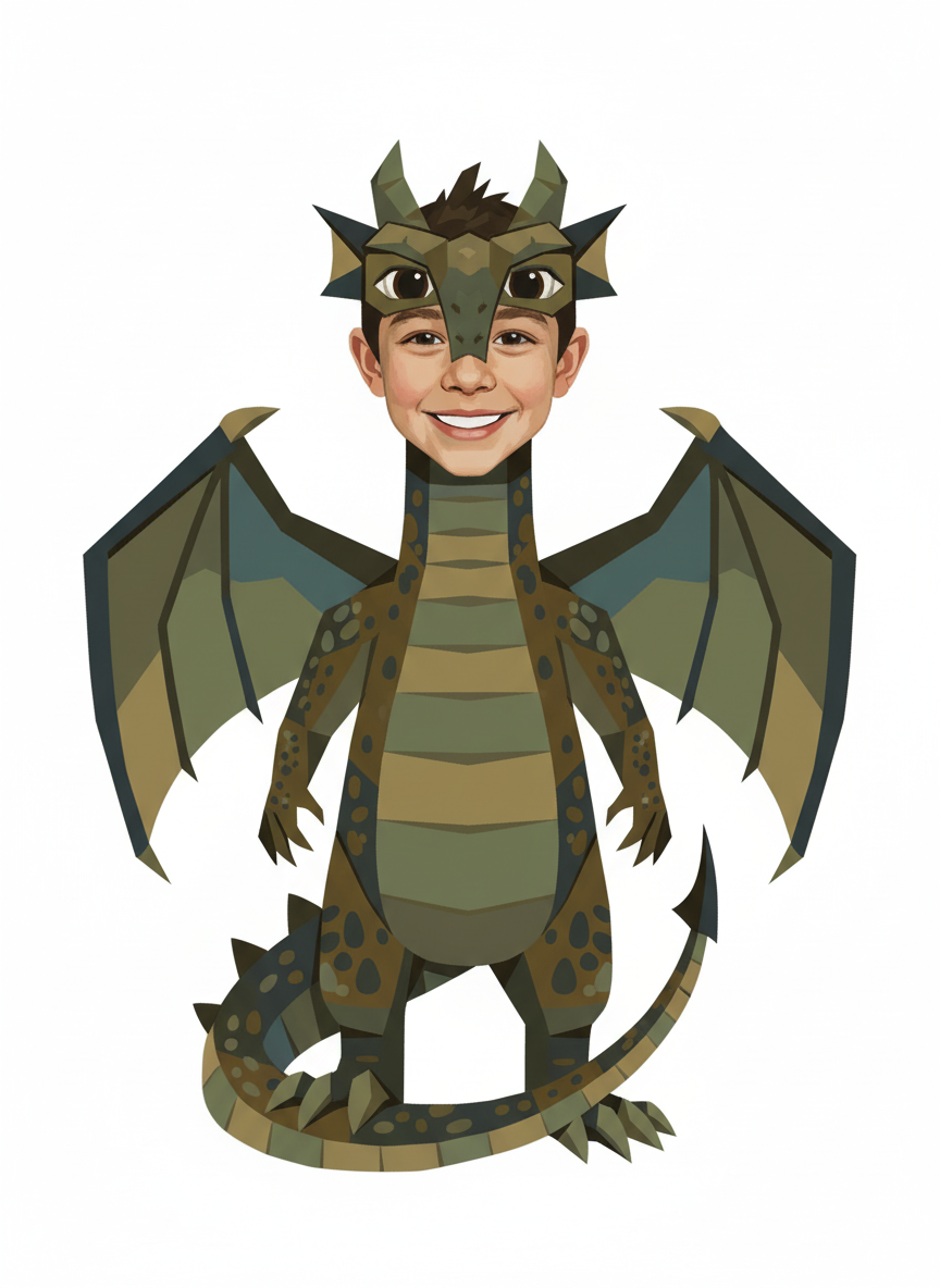 Andrew the Dragon - Cubist Painting