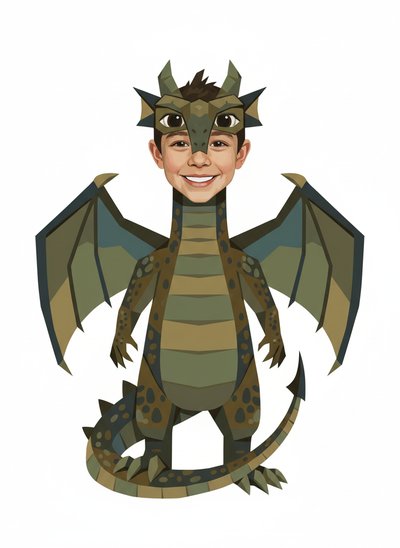 Andrew's Dragon Adventures 🌟 - Cubist Painting