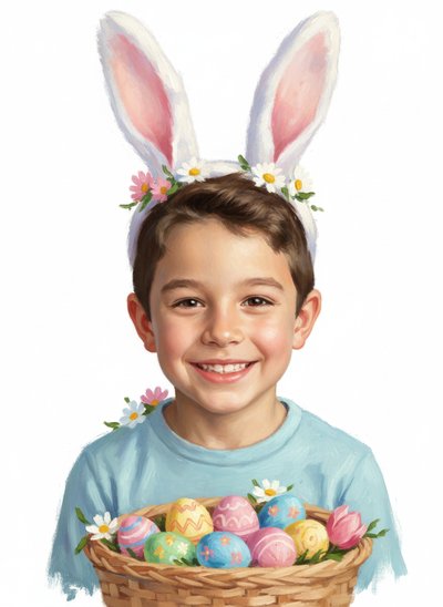 Andrew's Bunny Adventure 🌼 - Impressionist Painting