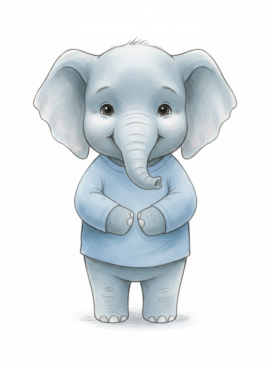 Andrew the Elephant - Gentle Pencil