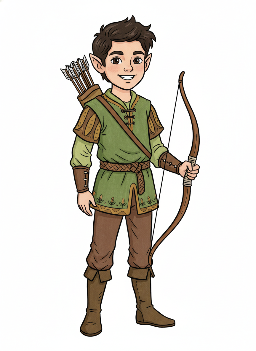Andrew the Elfin Archer - Classic Coloring Book