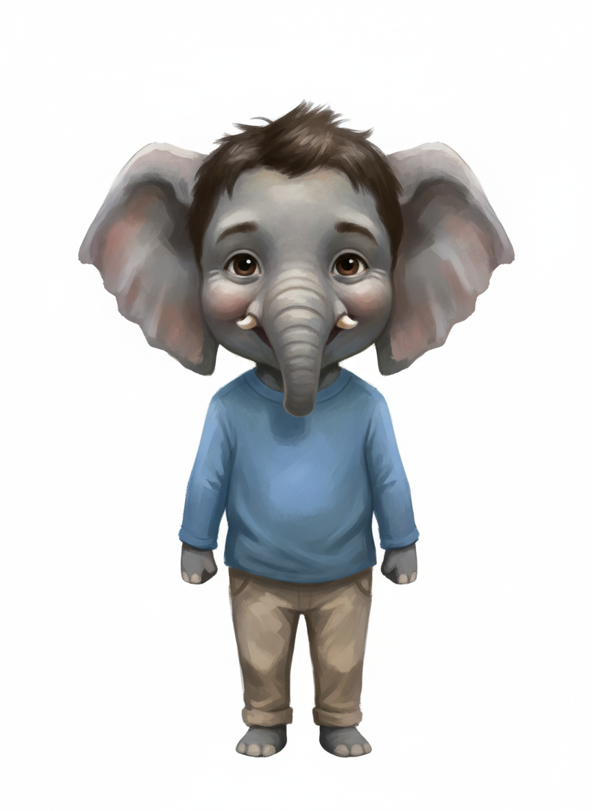 Andrew the Elephant - Impressionist Painting