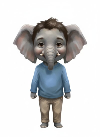 Andrew's Elephant Dreams 🌟 - Impressionist Painting