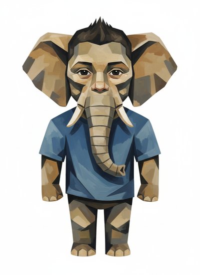 Andrew's Elephant Dreams 🌟 - Cubist Painting